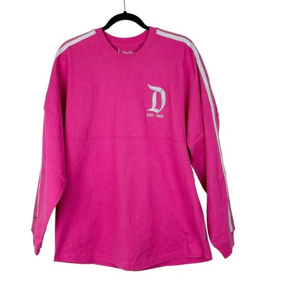 Disney Spirit Jersey NWT Disneyland Imagination Pink Adult Sz M Glitter Glam - Picture 5 of 11